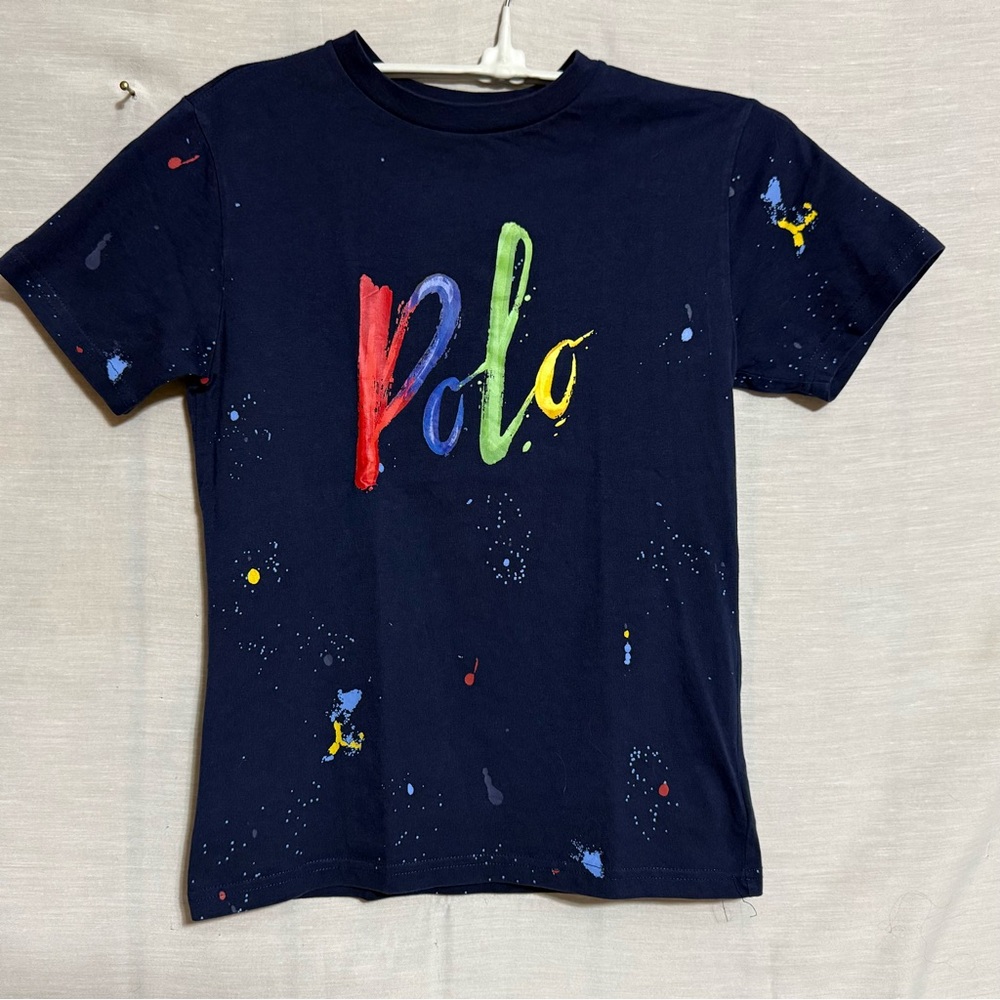 Polo by Ralph Lauren Navy Short-Sleeve Paint-Splash Logo Tee